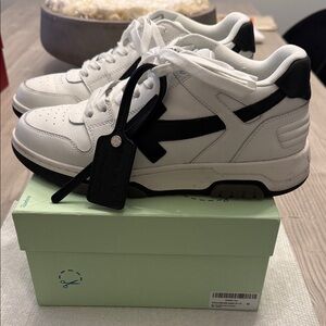 Off White Brand White and Black Sneakers Size 42